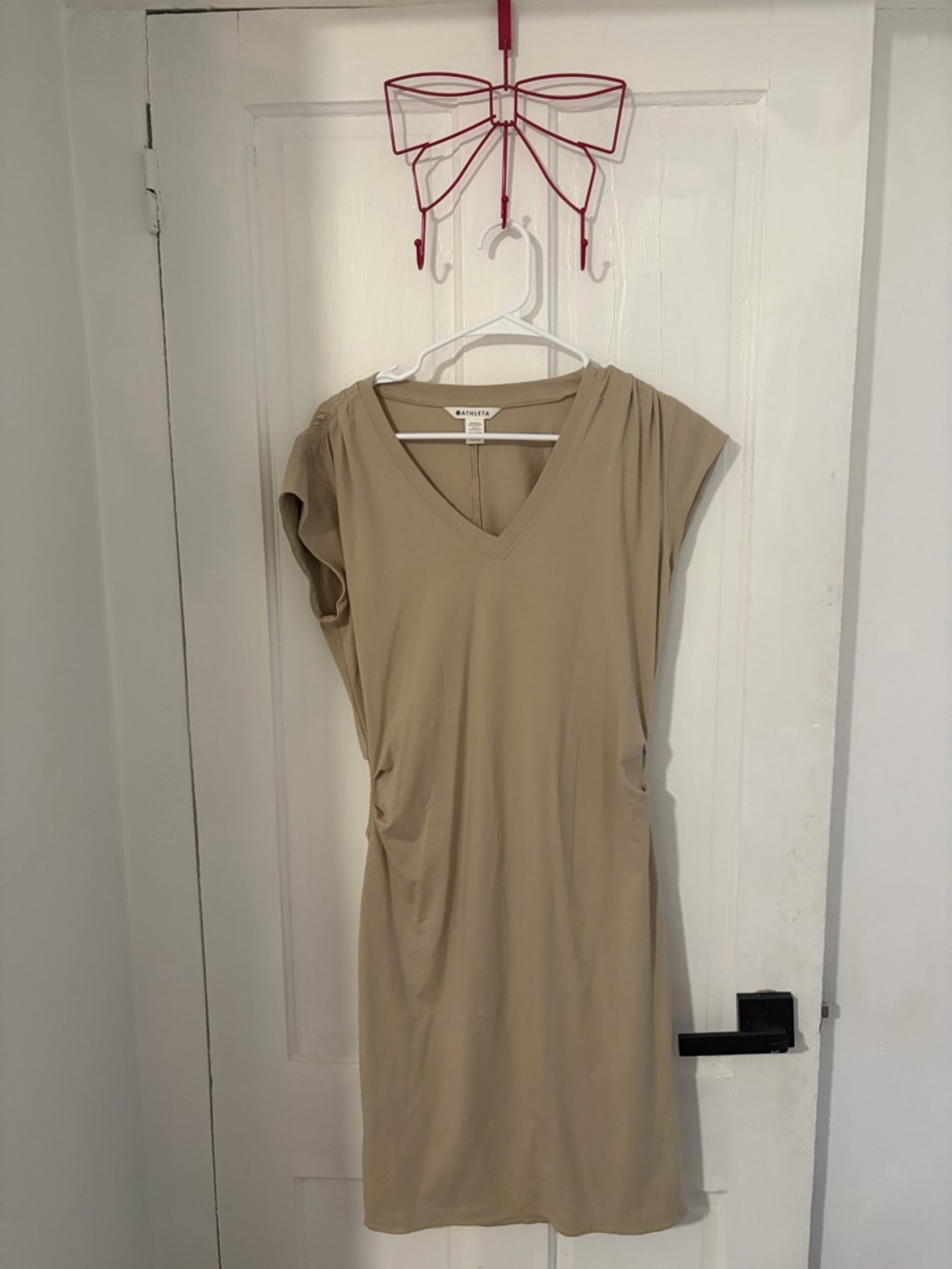 Athleta Babaton V-Neck Beige Sheath Dress